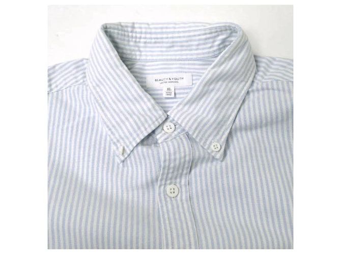 Autre Marque CAMISA DE ALGODÓN A RAYAS DULCES BEAUTY&YOUTH UNITED ARROWS Azul - vista 5