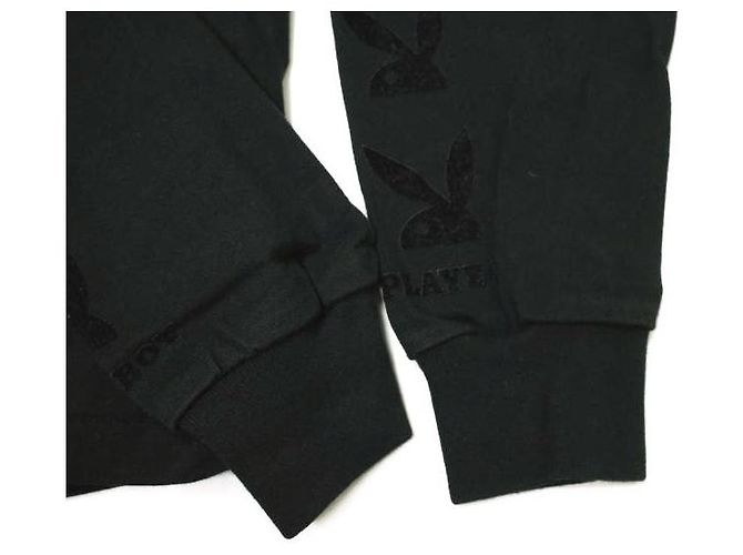 Autre Marque UNUSED × PLAYBOY Camiseta de algodón con estampado en relieve (Limitada) Negro - vista 5