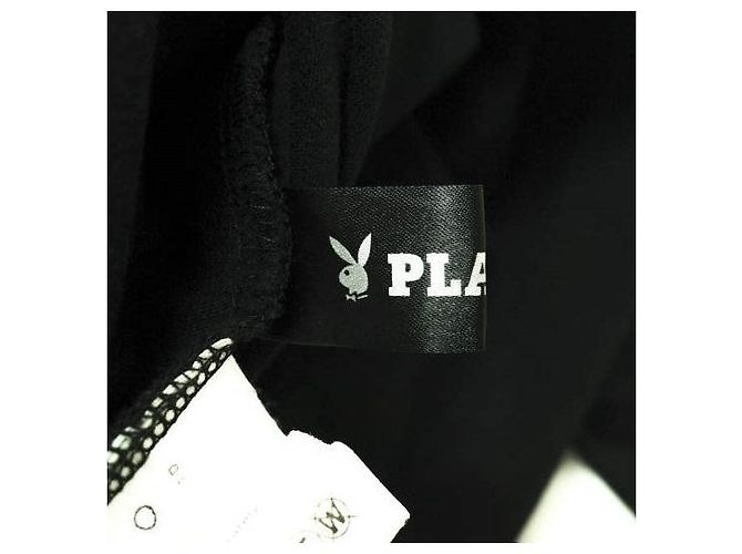 Autre Marque UNUSED × PLAYBOY Camiseta de algodón con estampado en relieve (Limitada) Negro - vista 8