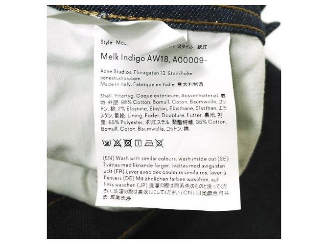 Pantalones de denim indigo Bla Konst Melk de Acne Studios Azul - vista 10