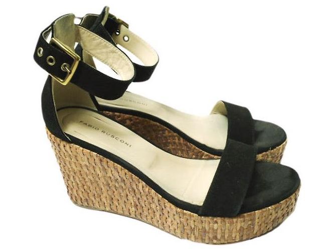Autre Marque Sandali in suede LIZY979 di Fabio Rusconi Nero - vista 3