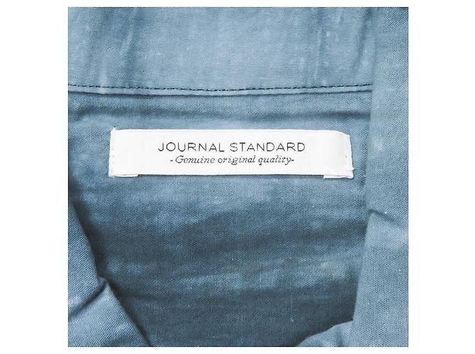 Autre Marque JOURNAL STANDARD Baumwoll-Kurzarmhemd Blau - Ansicht 3