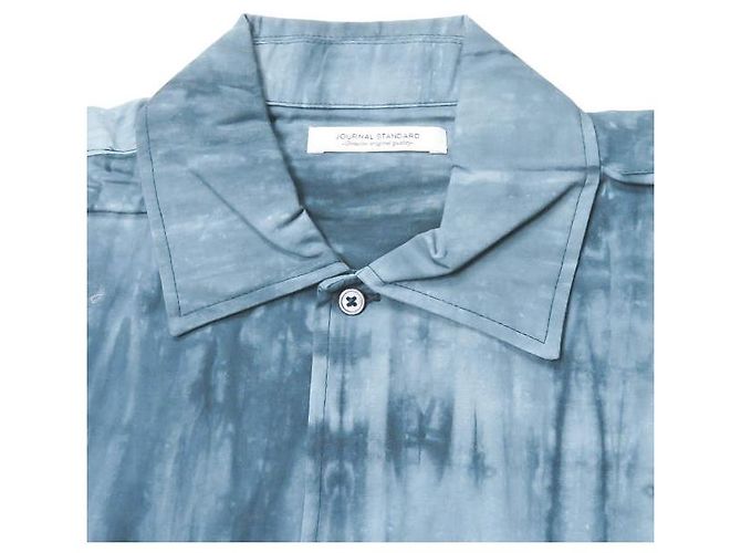 Autre Marque JOURNAL STANDARD Baumwoll-Kurzarmhemd Blau - Ansicht 4