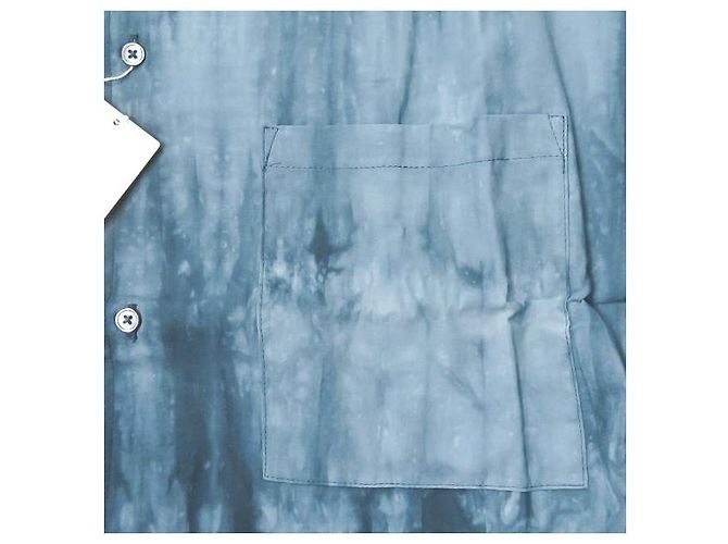 Autre Marque JOURNAL STANDARD Baumwoll-Kurzarmhemd Blau - Ansicht 6
