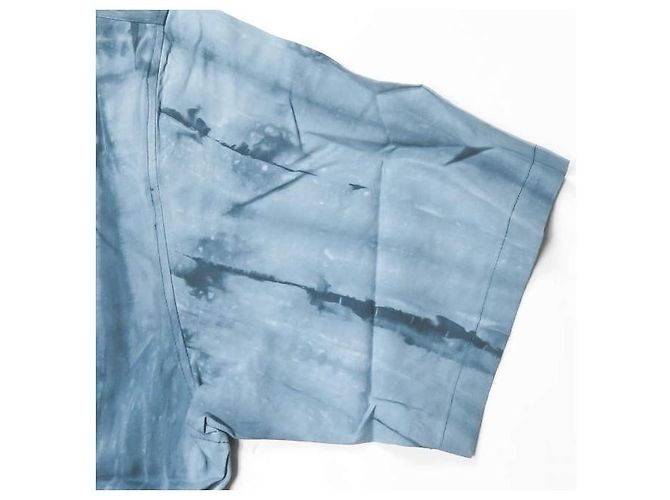 Autre Marque JOURNAL STANDARD Baumwoll-Kurzarmhemd Blau - Ansicht 7