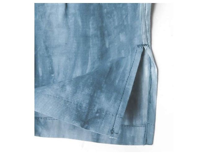 Autre Marque JOURNAL STANDARD Baumwoll-Kurzarmhemd Blau - Ansicht 8