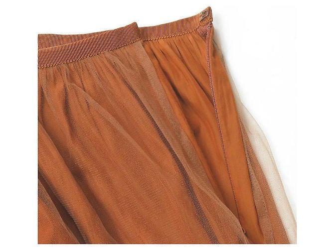 Autre Marque Falda de tul de pliegues fruncidos Lapis Luce Beams Naranja - vista 4