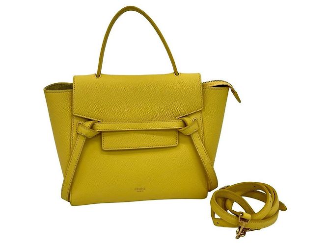 Céline CELINE Belt Bag Leather 2way bag Amarelo - vista 2