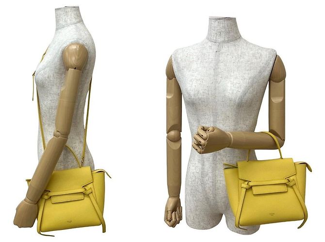 Céline CELINE Belt Bag Leather 2way bag Amarelo - vista 3