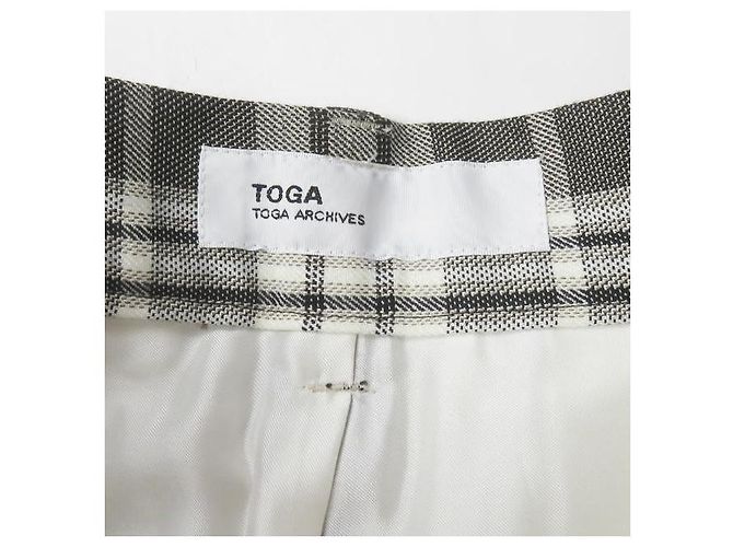 Autre Marque Pantaloncini Toga Check Marrone Grigio - vista 3
