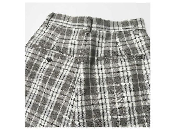 Autre Marque Pantaloncini Toga Check Marrone Grigio - vista 7