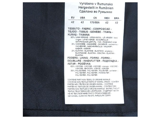 Chaqueta de lana y cachemira ajustada Emporio Armani Azul Azul marino - vista 8