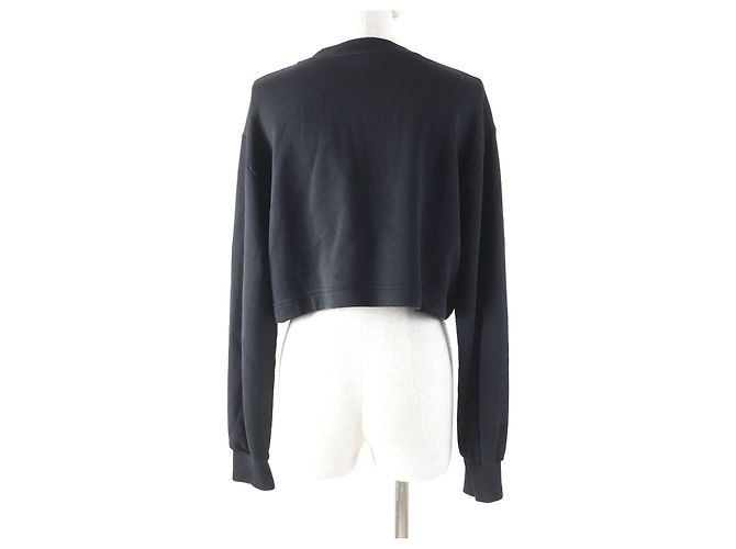 Dolce & Gabbana Cropped Sweatshirt mit DG-Logo von Dolce&Gabbana Schwarz - Ansicht 3