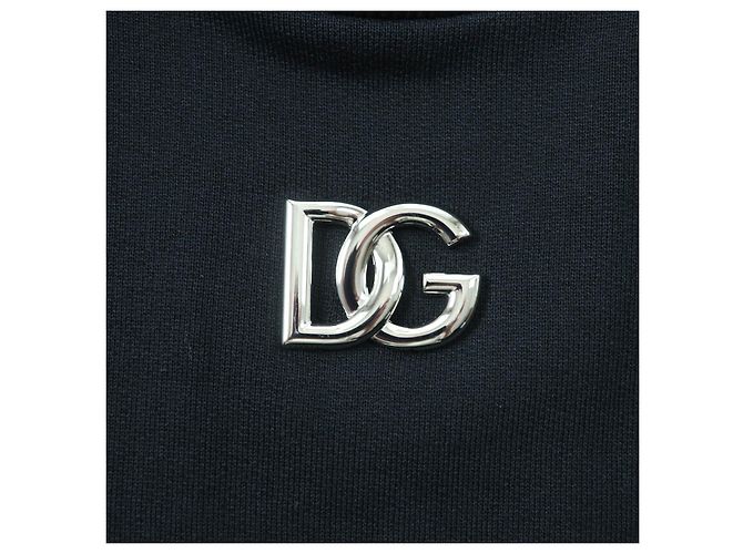 Dolce & Gabbana Cropped Sweatshirt mit DG-Logo von Dolce&Gabbana Schwarz - Ansicht 5
