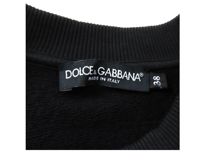 Dolce & Gabbana Cropped Sweatshirt mit DG-Logo von Dolce&Gabbana Schwarz - Ansicht 6
