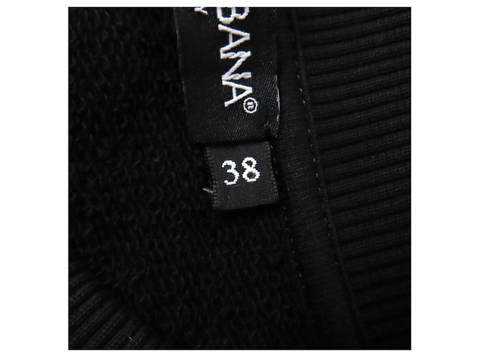 Dolce & Gabbana Cropped Sweatshirt mit DG-Logo von Dolce&Gabbana Schwarz - Ansicht 7