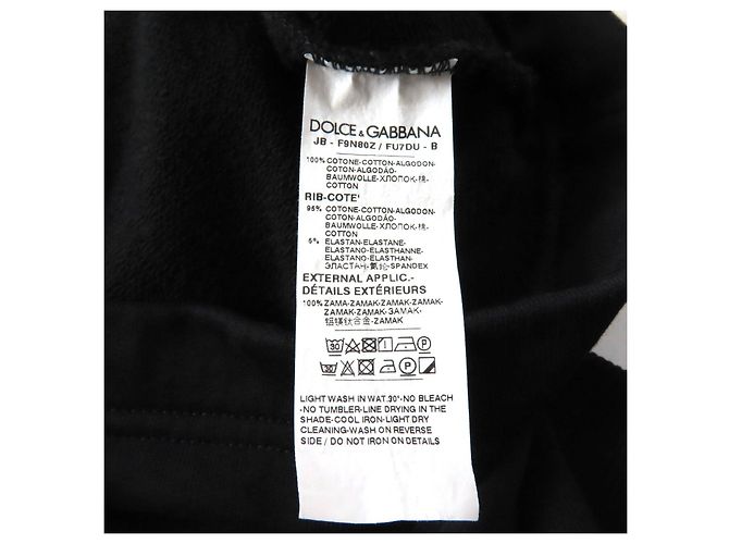 Dolce & Gabbana Cropped Sweatshirt mit DG-Logo von Dolce&Gabbana Schwarz - Ansicht 8