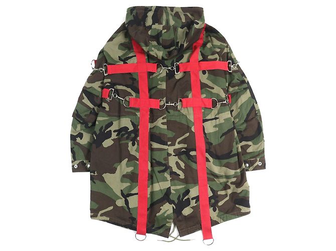 Edge Céline Cappotto in cotone camouflage Celine Verde Cachi - vista 2