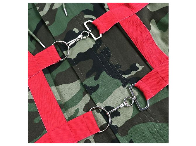 Edge Céline Cappotto in cotone camouflage Celine Verde Cachi - vista 5