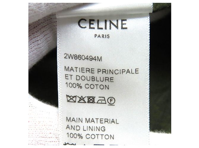 Edge Céline Cappotto in cotone camouflage Celine Verde Cachi - vista 9