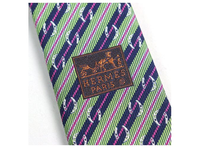 Cravatta in seta pesante Hermès Multicolore - vista 7