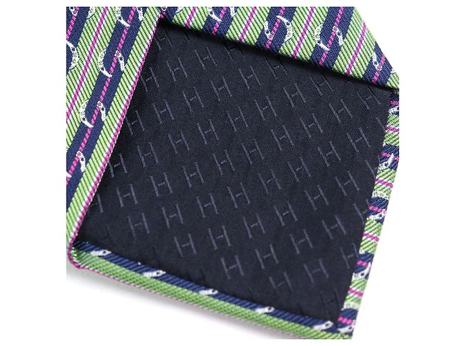 Cravatta in seta pesante Hermès Multicolore - vista 8