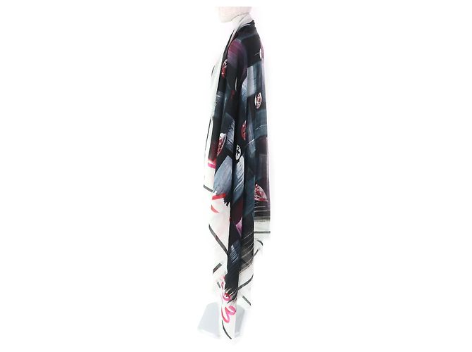 Timeless Chanel Tweed Cashmere Schal Mehrfarben - Ansicht 8