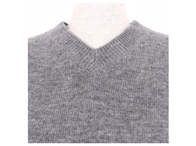 Miu Miu MIUMIU Strickpullover mit V-Ausschnitt Grau - Ansicht 4