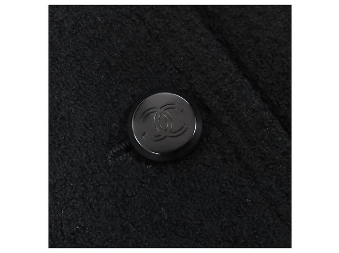Timeless Conjunto de tweed de lana con botón COCO de Chanel Negro - vista 10