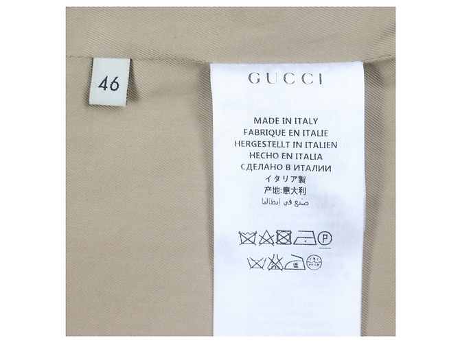 Abrigo Trench de Algodón Gucci Beige - vista 10