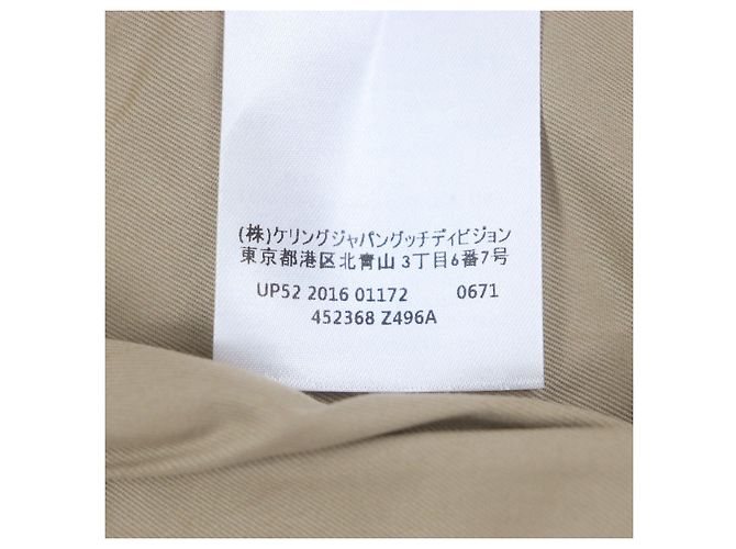 Abrigo Trench de Algodón Gucci Beige - vista 13