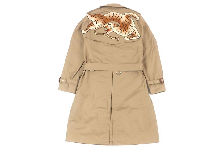 Abrigo Trench de Algodón Gucci Beige - vista 3