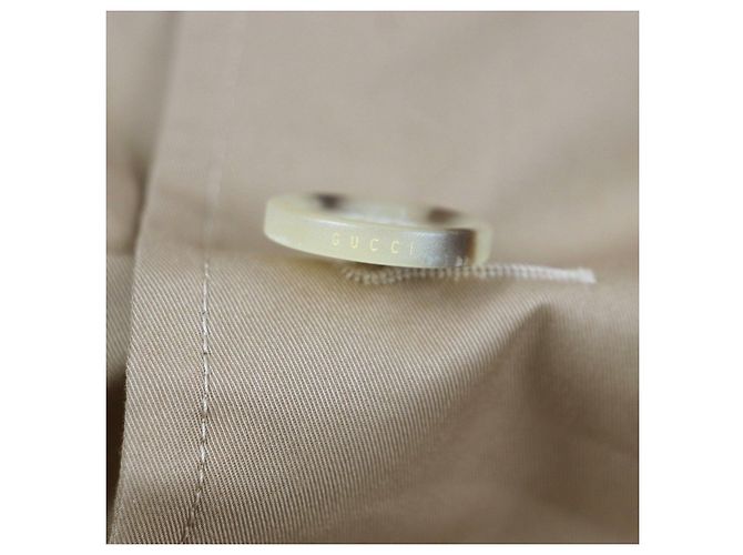 Abrigo Trench de Algodón Gucci Beige - vista 7