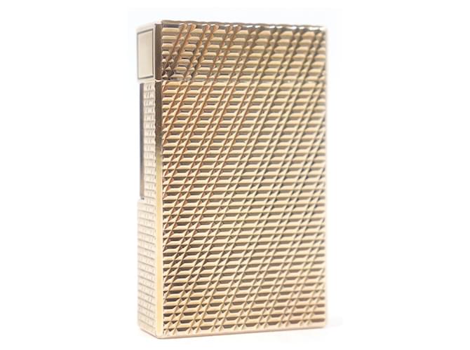 Autre Marque Dupont Line 1 Check Pattern Square Lighter Golden - view 2