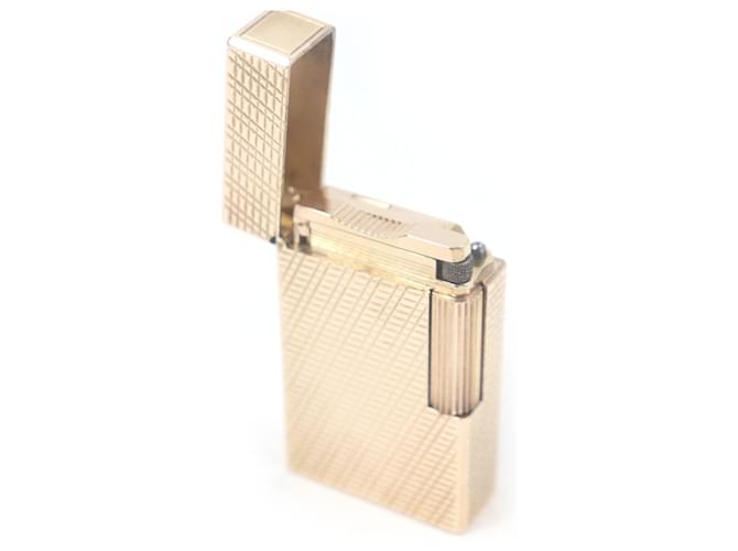Autre Marque Dupont Line 1 Check Pattern Square Lighter Golden - view 3