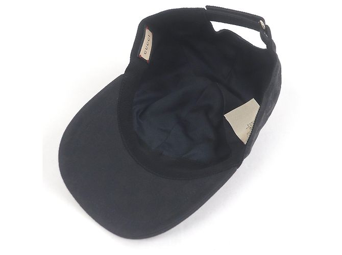 Baseballcap mit GG-Logo-Patch aus Canvas von Gucci Schwarz - Ansicht 4