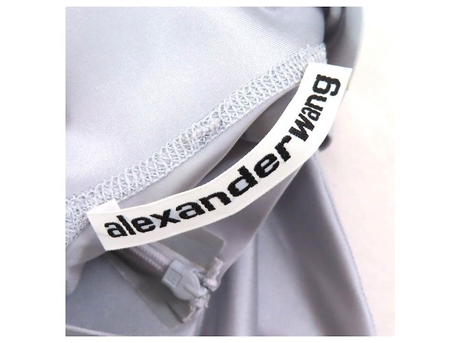 Autre Marque Top protettivo a maniche corte con zip a metà Alexander Wang Grigio - vista 6