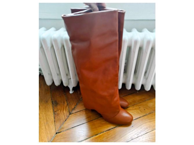 Botas de cuero marrón See By Chloé Castaño - vista 2