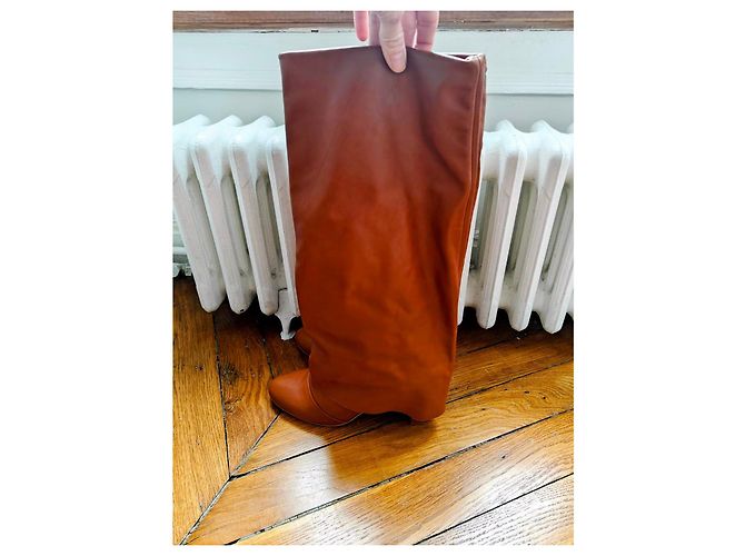 Botas de cuero marrón See By Chloé Castaño - vista 4
