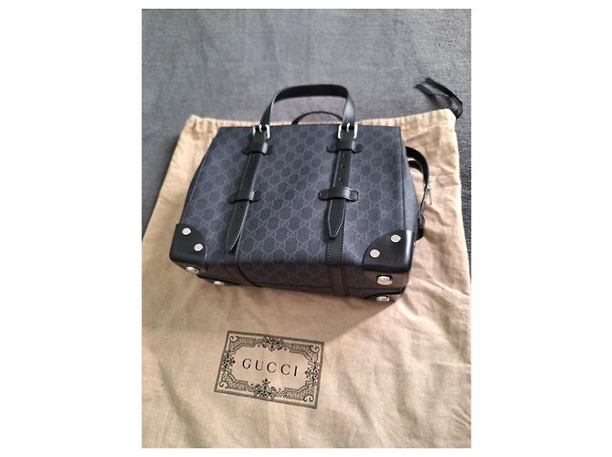 Borsa Gucci "GG Supreme" in tela nera Nero - vista 12