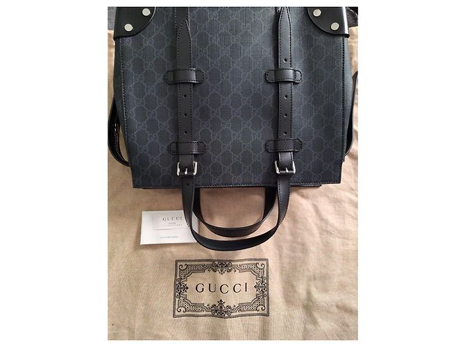 Borsa Gucci "GG Supreme" in tela nera Nero - vista 15