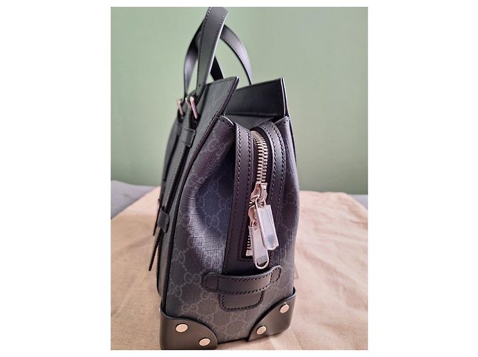 Borsa Gucci "GG Supreme" in tela nera Nero - vista 4