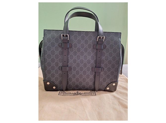 Borsa Gucci "GG Supreme" in tela nera Nero - vista 6