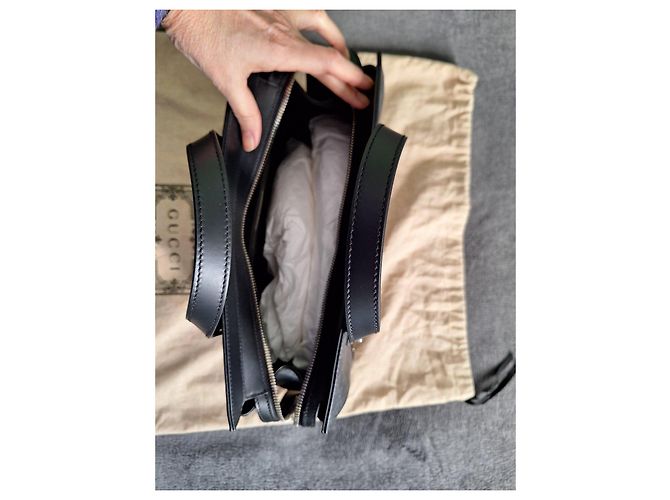 Borsa Gucci "GG Supreme" in tela nera Nero - vista 8