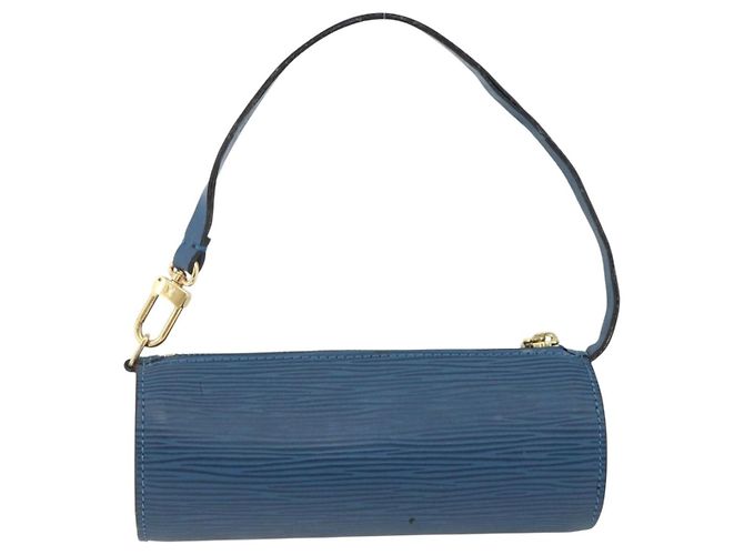 Pochette Soufflot in pelle Epi Louis Vuitton Blu - vista 2