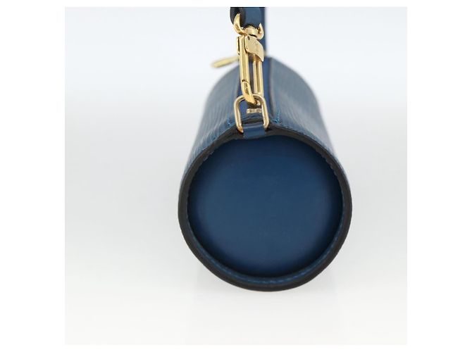 Pochette Soufflot in pelle Epi Louis Vuitton Blu - vista 4