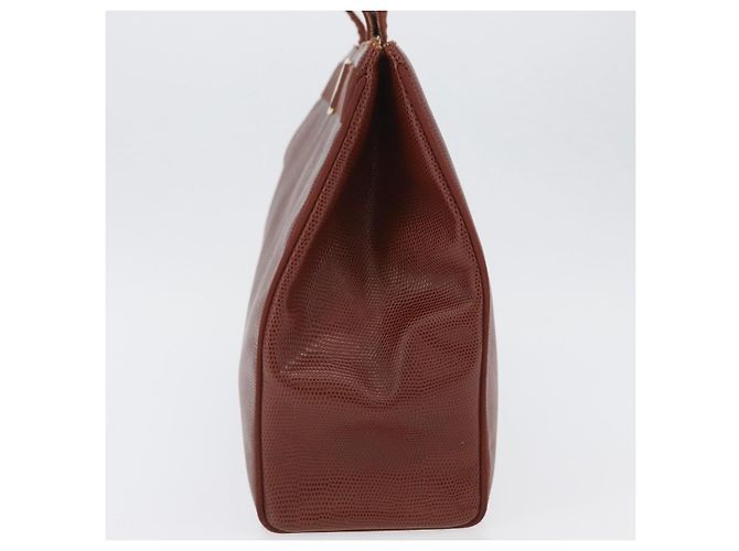 Borsa Vala in pelle stampata Salvatore Ferragamo Marrone - vista 3