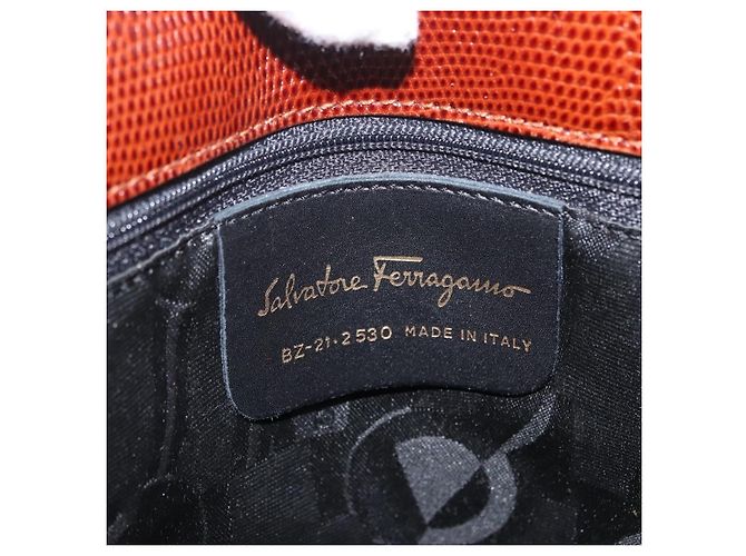 Borsa Vala in pelle stampata Salvatore Ferragamo Marrone - vista 6