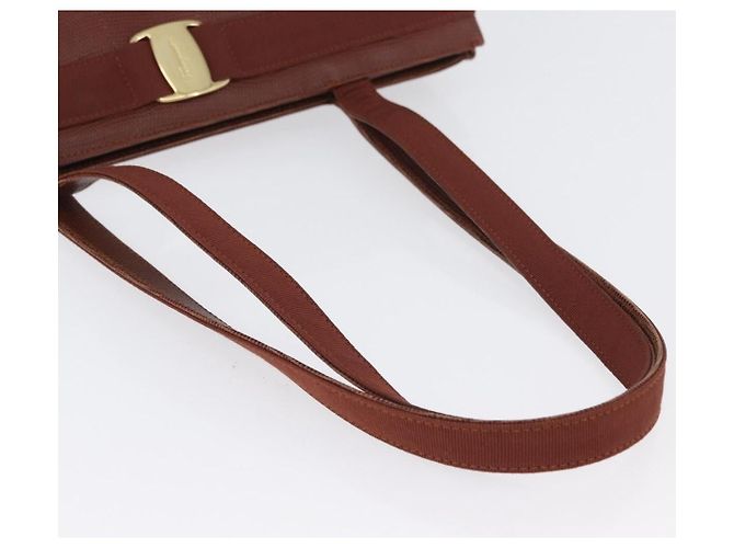 Borsa Vala in pelle stampata Salvatore Ferragamo Marrone - vista 7