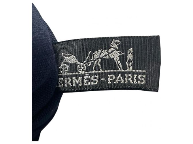 Hermès Tote Bag aus navy Canvas Marineblau - Ansicht 11